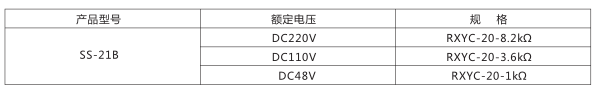 SS-21B型時間繼電器外附電阻規格圖片